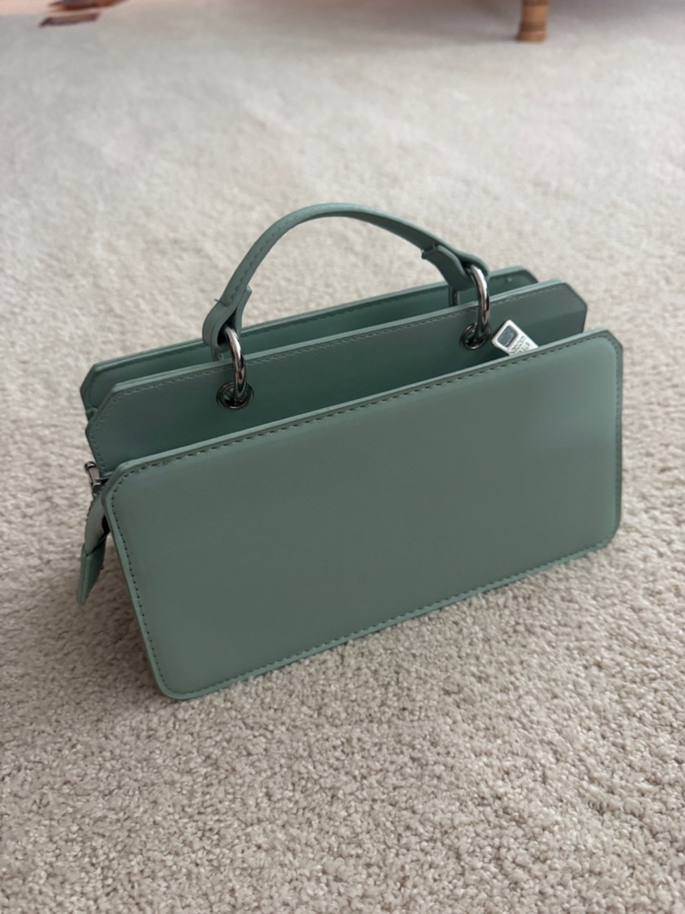 Steve Madden Mint Green Top-Handle Mini Bag - Picture 4 of 8